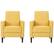 Front. Noble House - Faulkton Recliners (Set of 2) - Muted Yellow.