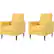 Left. Noble House - Faulkton Recliners (Set of 2) - Muted Yellow.