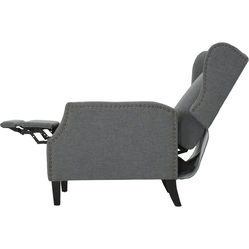 Angle View: Noble House - Muncie Recliner - Charcoal