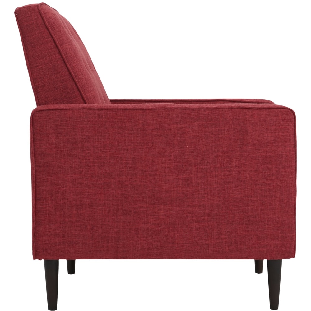 Left View: Noble House - Muscatine Recliner - Red