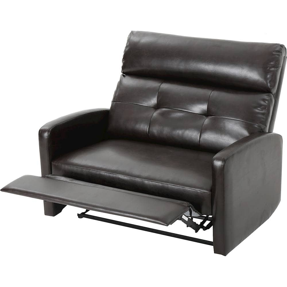 Left View: Noble House - Guymon Loveseat Recliner - Brown