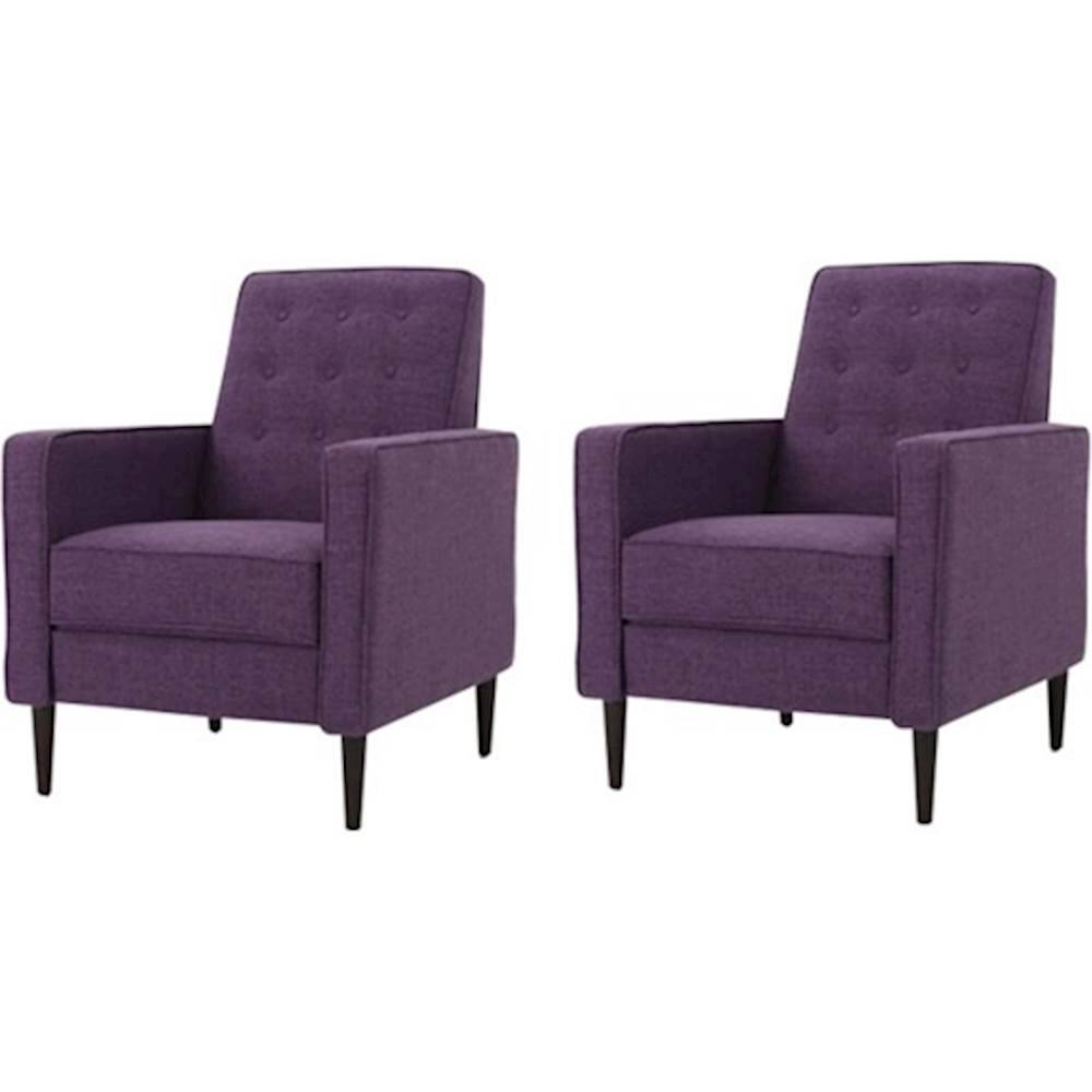 Left View: Noble House - Faulkton Recliners (Set of 2) - Muted Purple