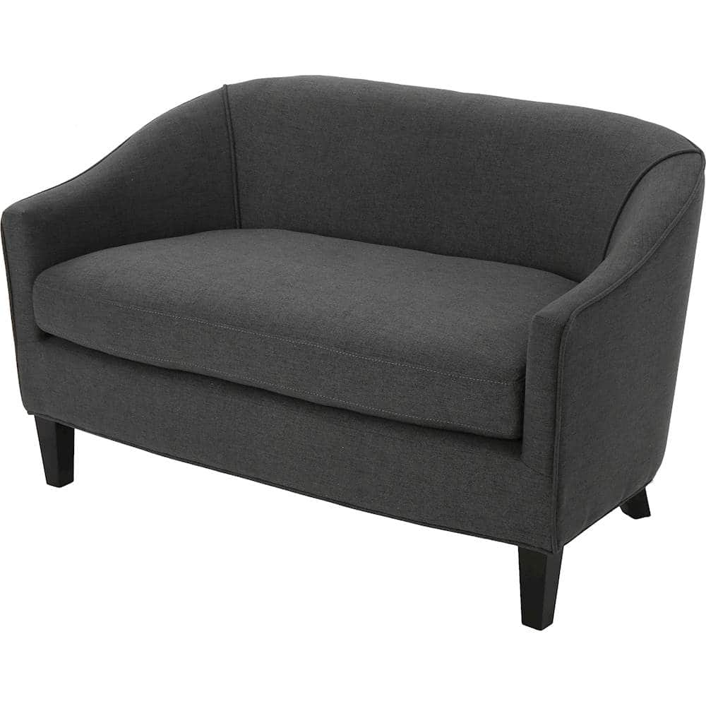 Left View: Noble House - Lauderdale Loveseat - Dark Gray