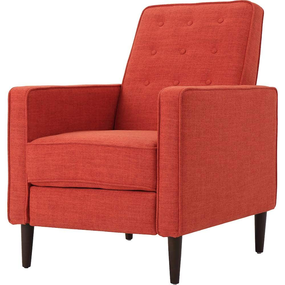 Left View: Noble House - Houma Recliner - Muted Orange