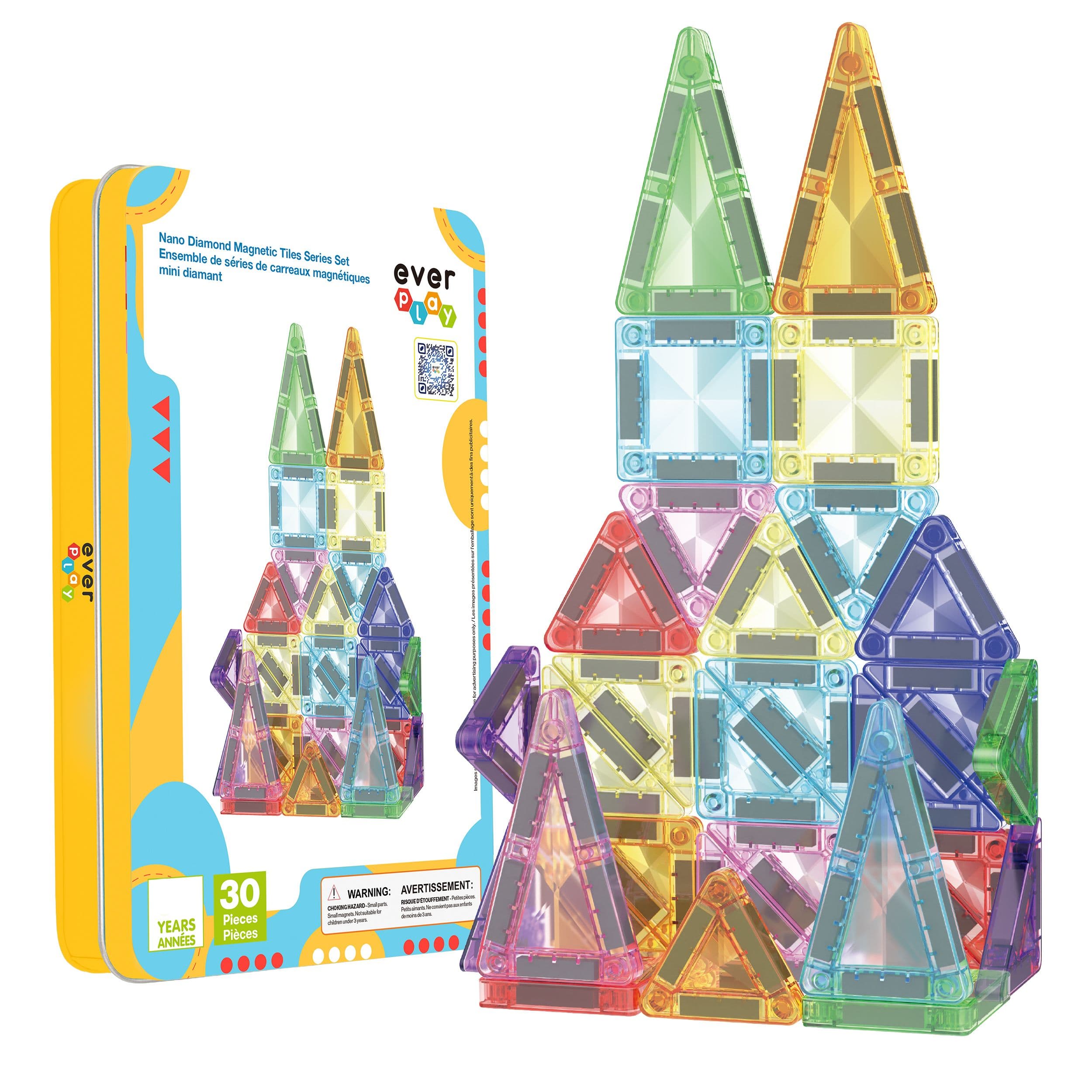 Everplay - Magnetic Tiles Building Blocks Nano Magnet Tile Set w/ Tin Storage Box, STEM Educational Toy for Kids 30pcs price history on PriceWatchPro
