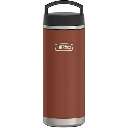 Front. Thermos - Thermos 32 oz. Icon Dual Temp Beverage Bottle - Saddle - Saddle.
