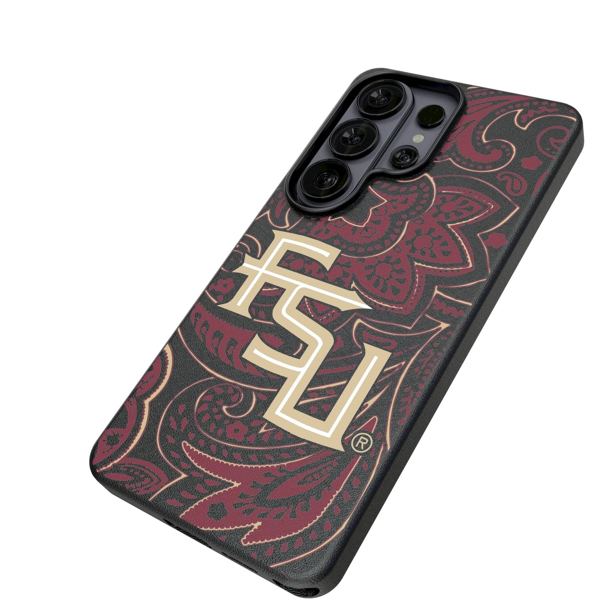 Alt View 1. Keyscaper - Florida State Seminoles Athletic Wordmark Galaxy Magnetic Bump Case - S25 - Black.