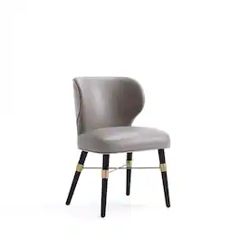 Manhattan Comfort - Strine Modern Wood Upholstered Dining Chair - Dark Taupe