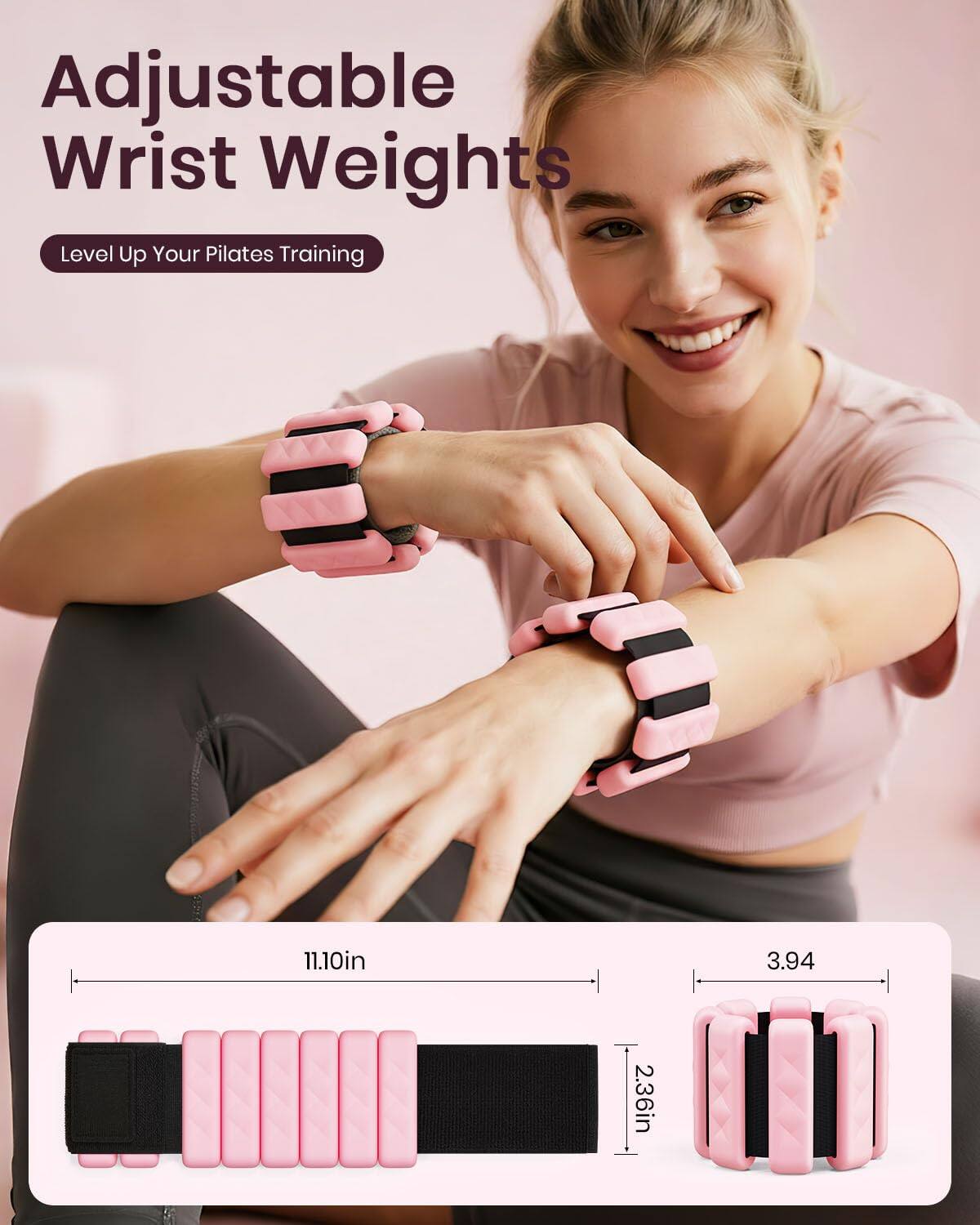 Adjustable Wrist Weights  
Level Up Your Pilates Training  

11.10in  
3.94in  
2.36in