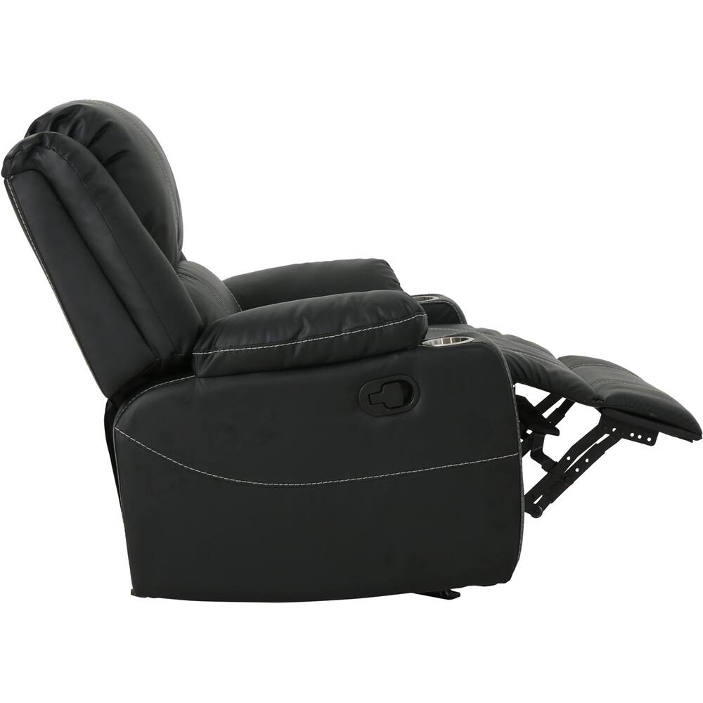 Left View: Noble House - Kirksville Recliner - Black