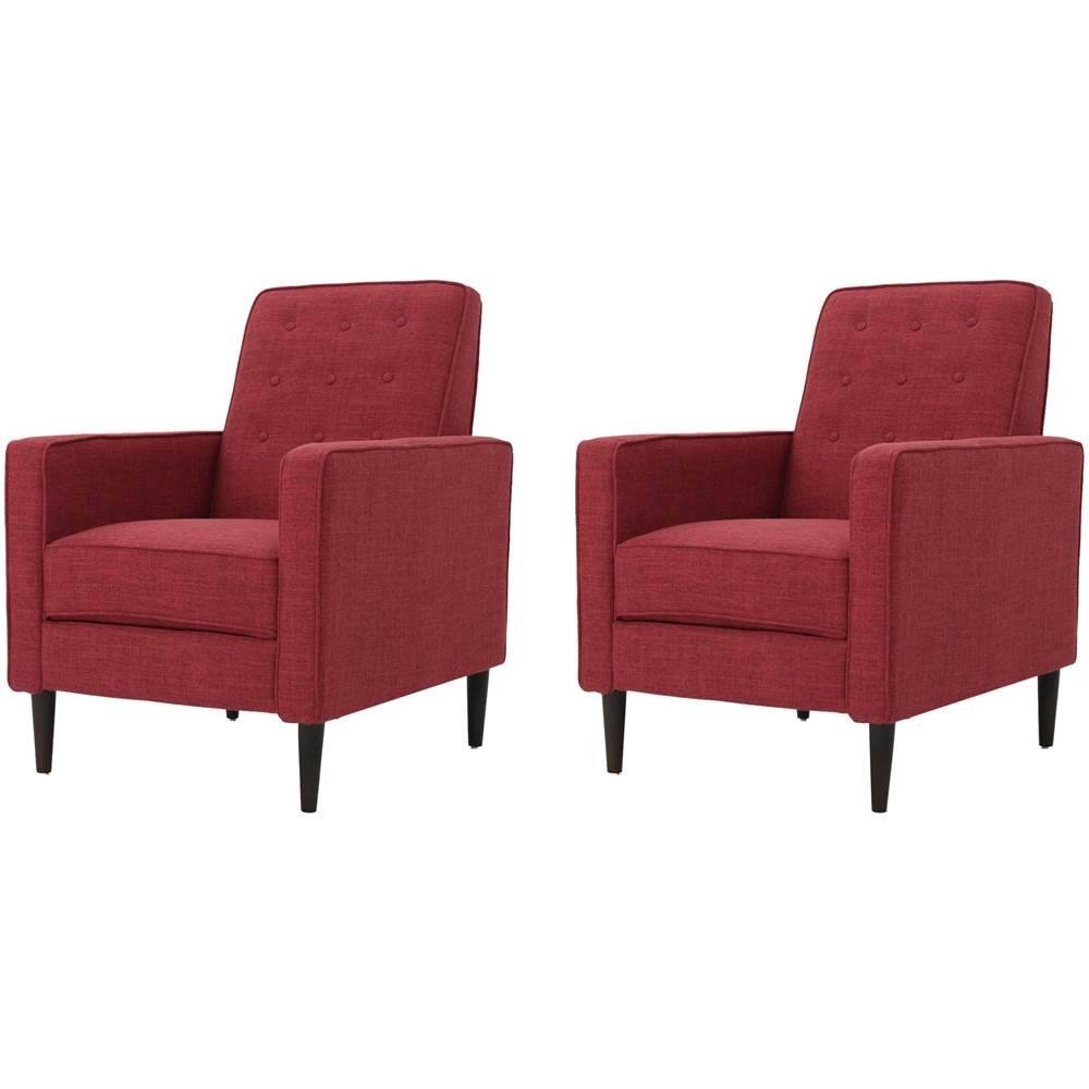 Left View: Noble House - Faulkton Recliners (Set of 2) - Red