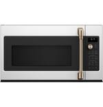 Café - 1.7 Cu. Ft. Convection Over-the-Range Microwave with Sensor Cooking - Matte White - Front_Standard