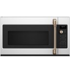Front. Café - 1.7 Cu. Ft. Convection Over-the-Range Microwave with Sensor Cooking - Matte White.