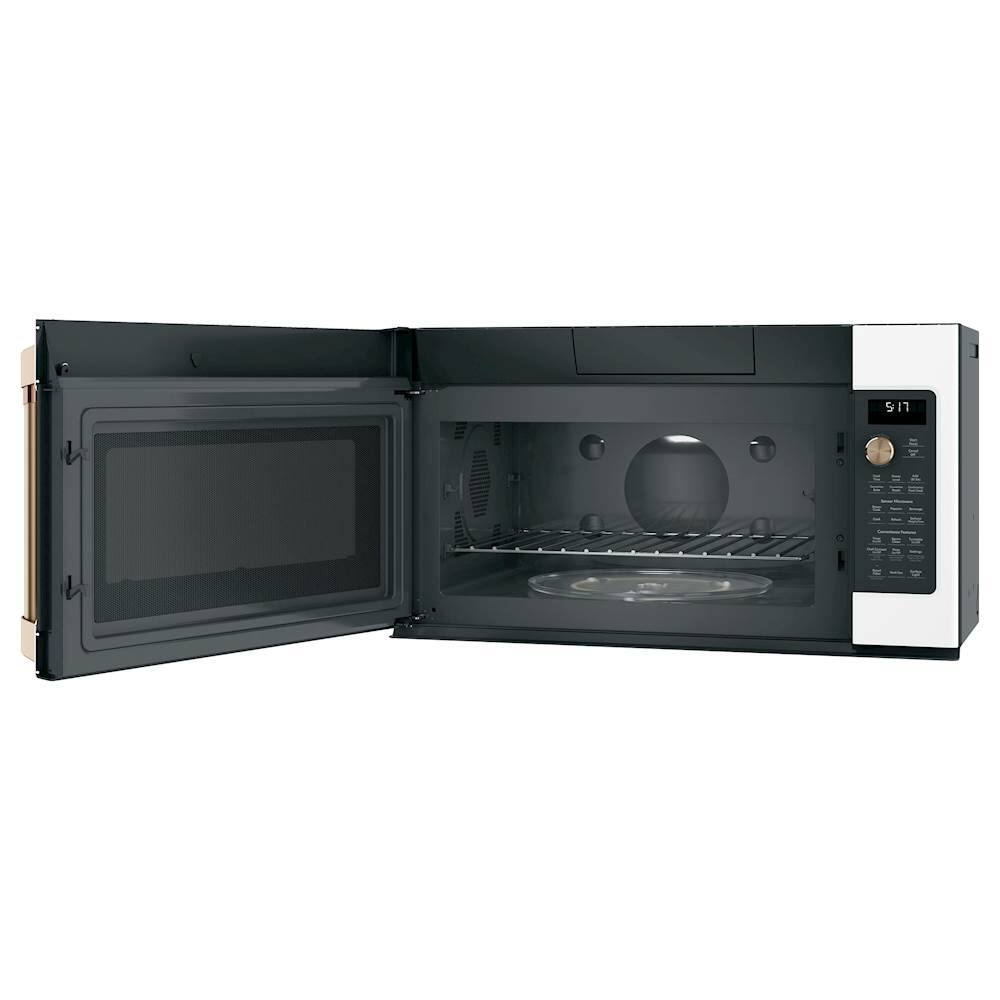 Alt View 11. Café - 1.7 Cu. Ft. Convection Over-the-Range Microwave with Sensor Cooking - Matte White.