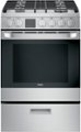 Haier - 2.9 Cu. Ft. Slide-In Gas Convection Range - Stainless Steel