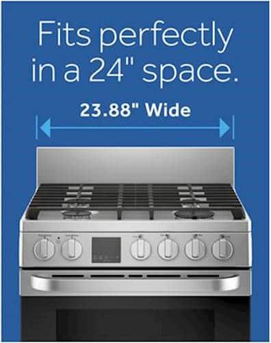 Alt View 17. Haier - 2.9 Cu. Ft. Slide-In Gas Convection Range - Stainless Steel.
