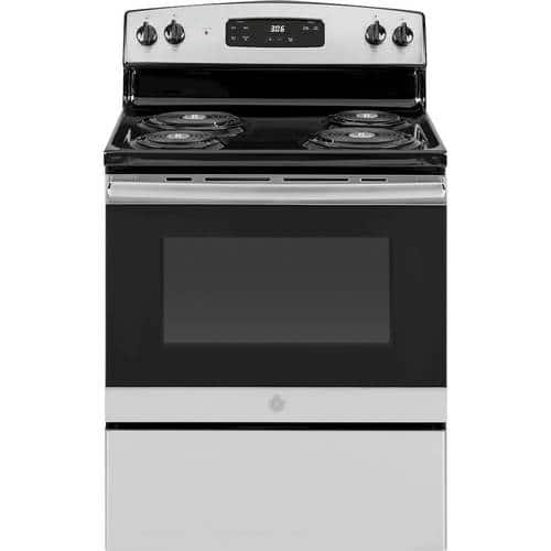 GE - 5.0 Cu. Ft. Freestanding Electric Range - Stainless Steel