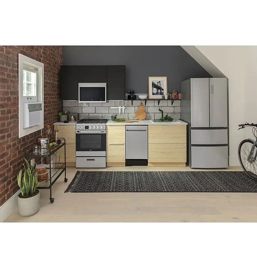 Alt View 20. Haier - 2.9 Cu. Ft. Freestanding Electric Convection Range - Stainless Steel.