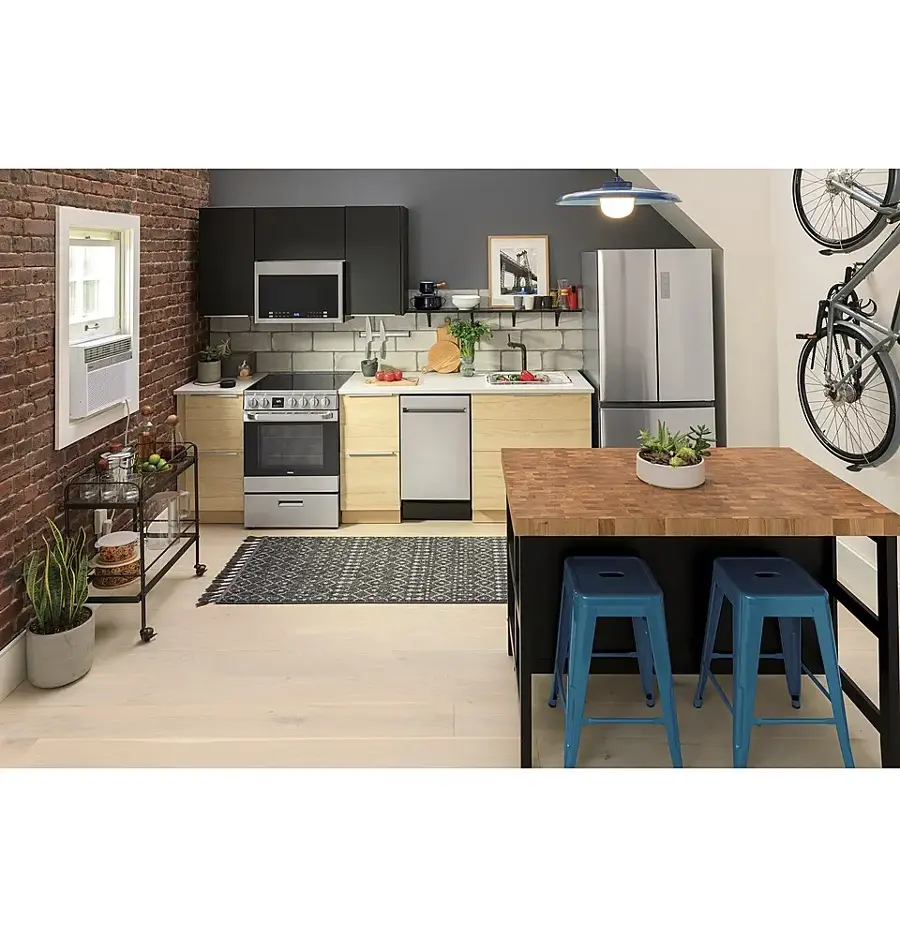 Alt View 22. Haier - 2.9 Cu. Ft. Freestanding Electric Convection Range - Stainless Steel.