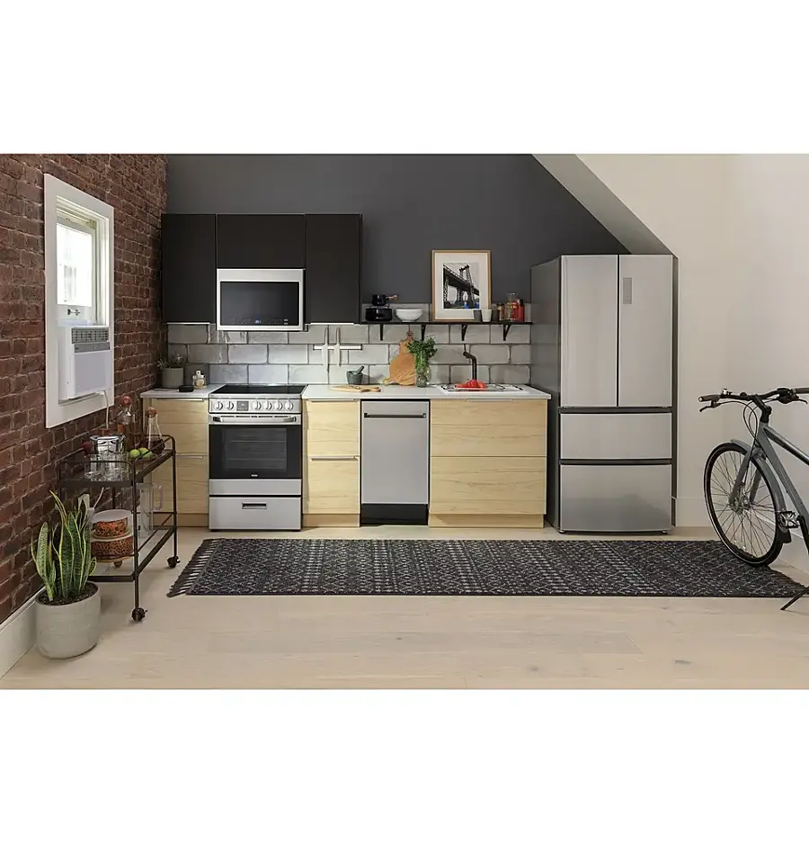 Alt View 25. Haier - 2.9 Cu. Ft. Freestanding Electric Convection Range - Stainless Steel.