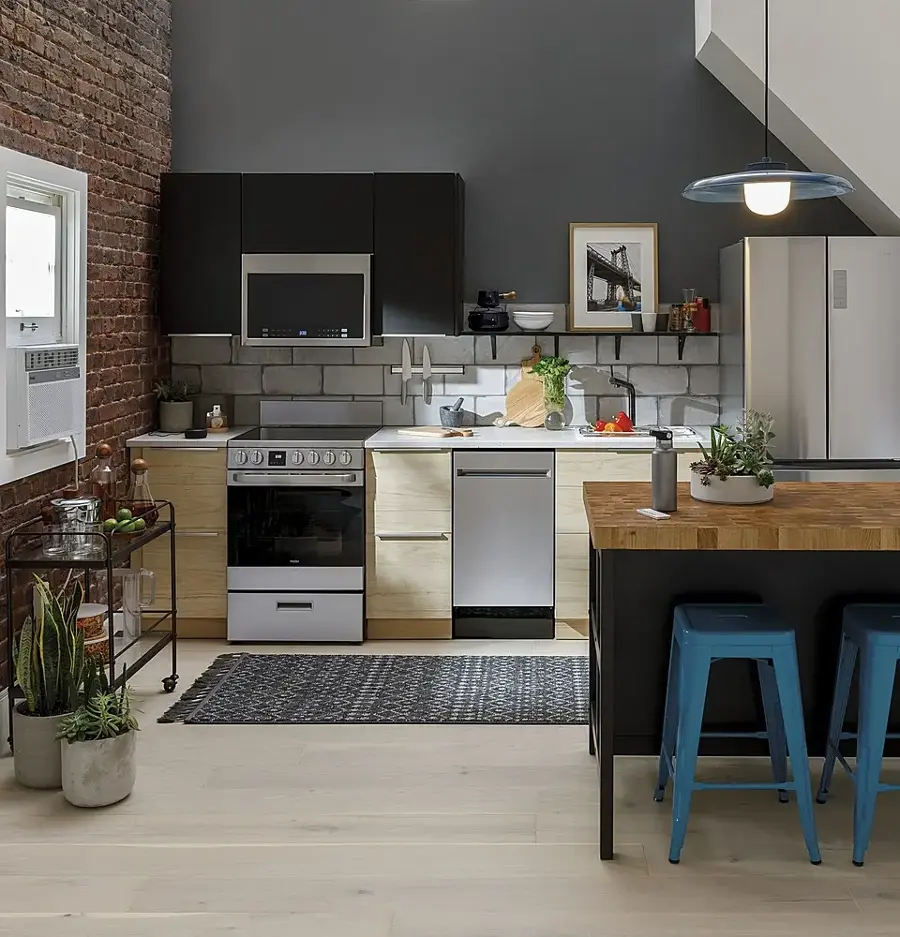 Alt View 27. Haier - 2.9 Cu. Ft. Freestanding Electric Convection Range - Stainless Steel.