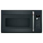 Café - 1.7 Cu. Ft. Convection Over-the-Range Microwave with Sensor Cooking - Matte Black - Front_Standard