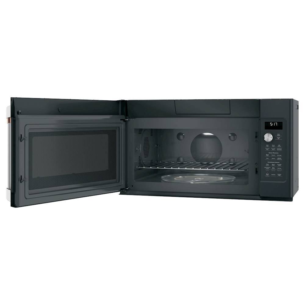 Alt View 11. Café - 1.7 Cu. Ft. Convection Over-the-Range Microwave with Sensor Cooking - Matte Black.