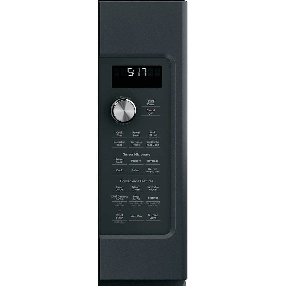 Alt View 1. Café - 1.7 Cu. Ft. Convection Over-the-Range Microwave with Sensor Cooking - Matte Black.