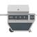 Angle. Hestan - Deluxe Gas Grill - Pacific Fog.