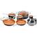Angle. Gotham Steel - Ti-Cerama 12-Piece Kitchen and Cookware Set - Graphite.