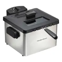 Hamilton Beach - 21 Cup Professional Style Deep Fryer - Silver - Front_Zoom