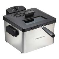 Hamilton Beach - 5.3 qt. Deep Fryer - Silver - Front_Zoom
