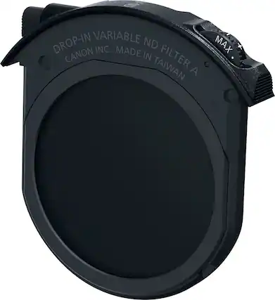Left. Canon - Drop-in 73.2mm Variable ND Lens Filter - Black.