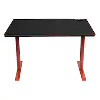Arozzi - Arena Leggero Gaming Desk - Red with Black Accents - Front_Zoom