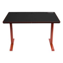 Arozzi - Arena Leggero Gaming Desk - Red with Black Accents - Front_Zoom