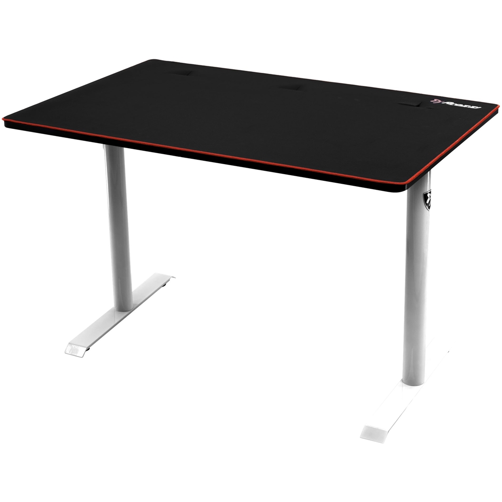 Best Buy: Arozzi Arena Leggero Gaming Desk White with Black/Red