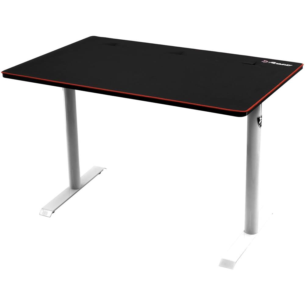 Alt View 11. Arozzi - Arena Leggero Gaming Desk - White with Black/Red Accents.