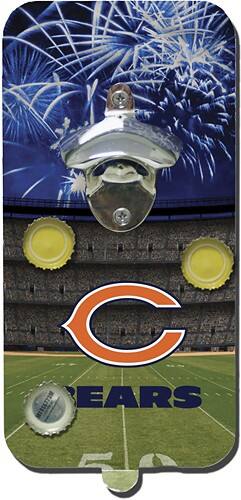 Front Standard. Evergreen - Clink N Drink Chicago Bears Magnetic Bottle Opener.