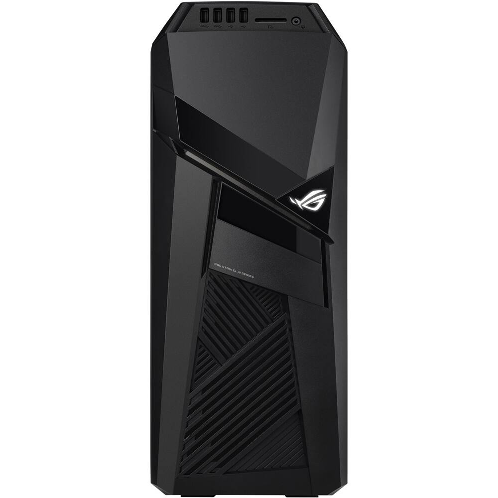 Front. ASUS - ROG Strix GL12CP Desktop - Intel Core i7 - 8GB Memory - NVIDIA GeForce GTX 1060 - 1TB Hard Drive - Black.