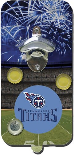 Front Standard. Evergreen - Clink N Drink Tennessee Titans Magnetic Bottle Opener.