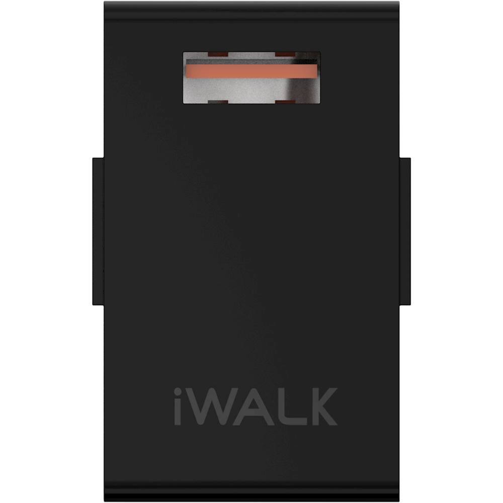 Front. iWalk - USB Wall Charger - Black.