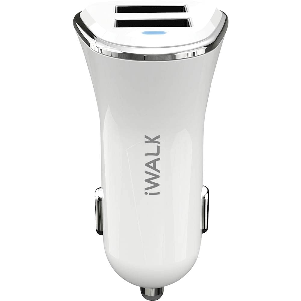 Best Buy: IWalk 2-Port USB Vehicle Charger White CC001N-002A