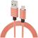 Left. iWalk - Apple MFi Certified 4' USB-to-Lightning Charge-and-Sync Cable - Pink.