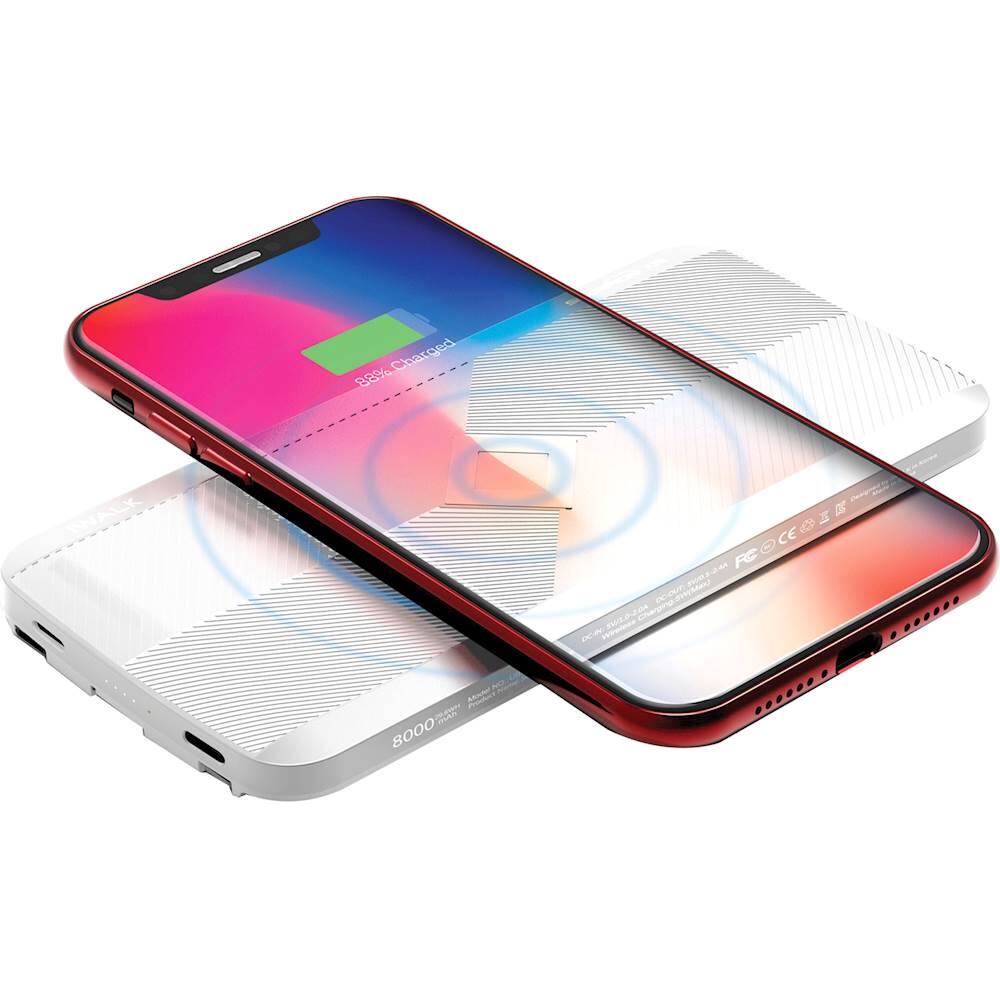 Alt View 12. iWalk - Scorpion Air 8000 mAh Portable Charger for Most Devices - White.