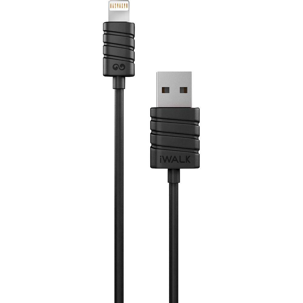 Front. iWalk - Apple MFi Certified 6.6' USB-to-Lightning Charge-and-Sync Cable - Black.