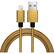 Front. iWalk - Apple MFi Certified 4' USB-to-Lightning Charge-and-Sync Cable - Gold.