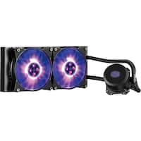 Cooler Master - MasterLiquid ML240L RGB 120mm Processor Liquid Cooling System with RGB Lighting - Black - Front_Standard