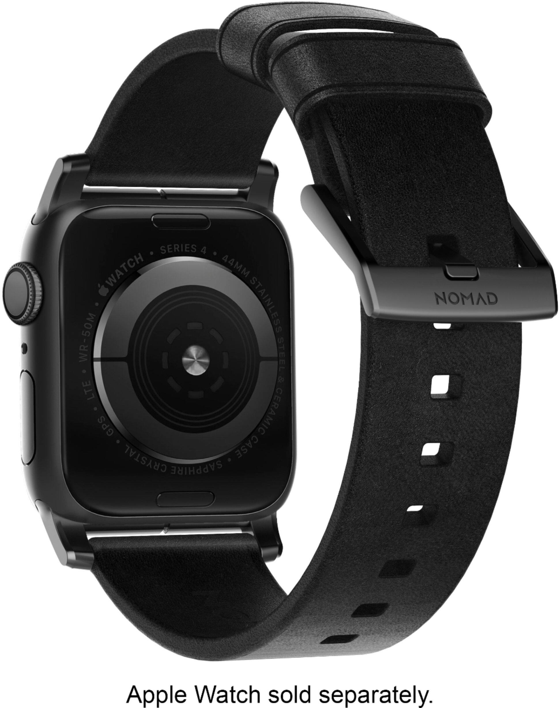 Alt View 11. Nomad - Modern Leather Watch Strap for Apple Watch® 42mm and 44mm - Slate Gray.