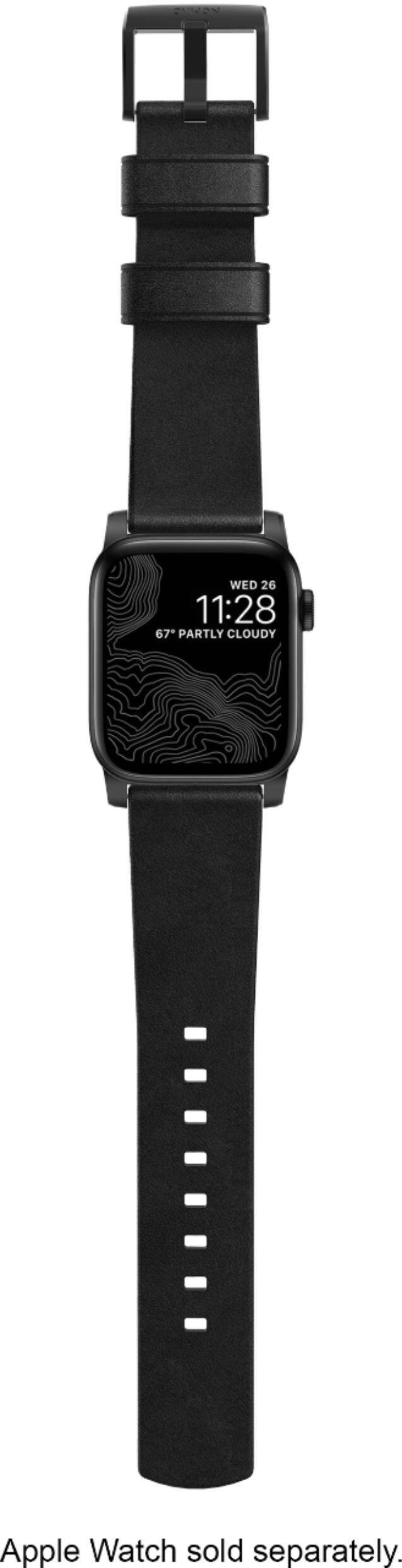 Alt View 12. Nomad - Modern Leather Watch Strap for Apple Watch® 42mm and 44mm - Slate Gray.