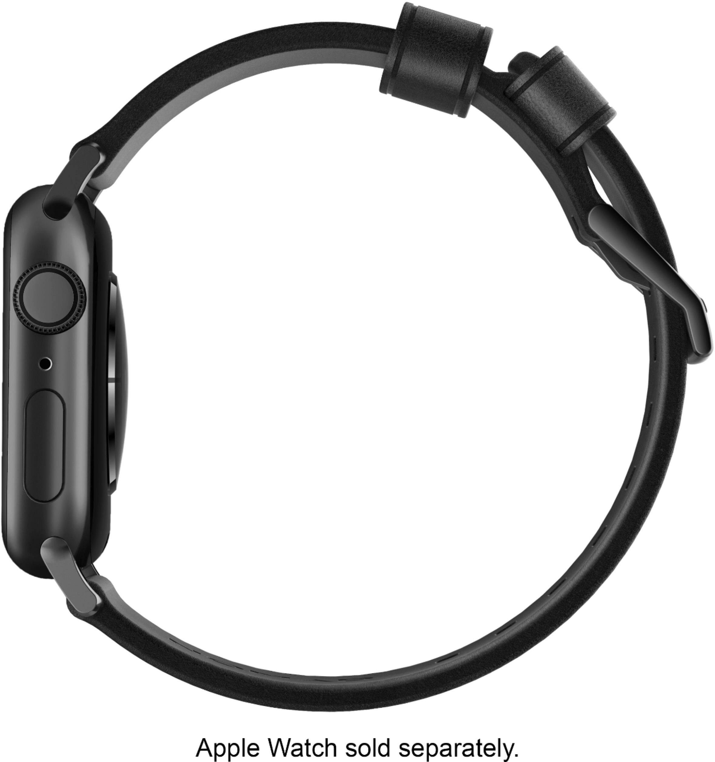 Alt View 13. Nomad - Modern Leather Watch Strap for Apple Watch® 42mm and 44mm - Slate Gray.